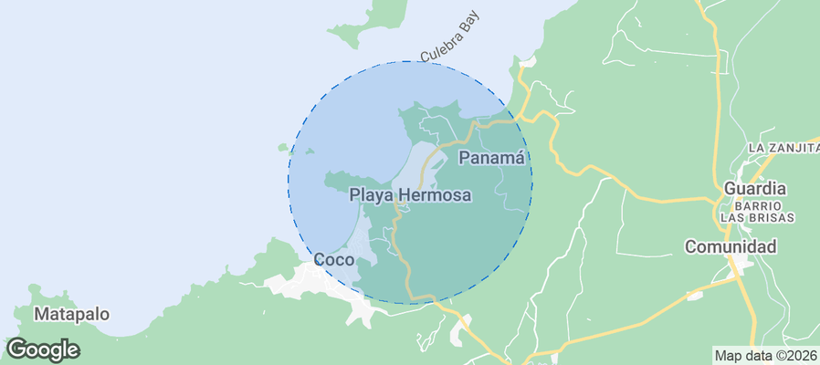 Playa Hermosa Airbnb map